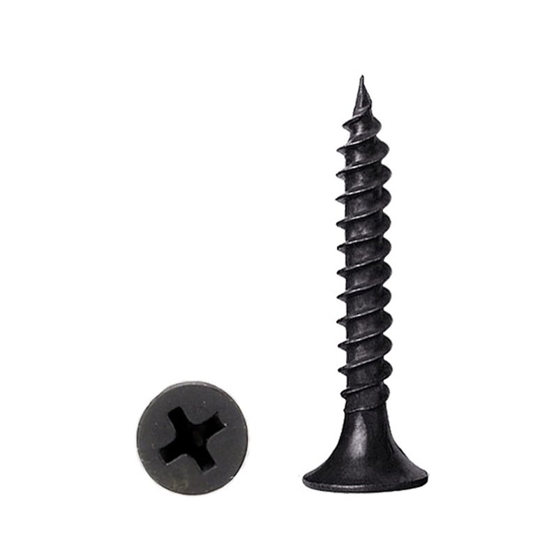 LERNOU #6 x 1'' Wood Screws, Drywall Screws, Cabinet Screws, Coarse Tooth Drywall Screws, Phillips Flat Head Self-Tapping Screws for Various Woodworking Repairs and DIY Projects (100 pcs) - Image 1